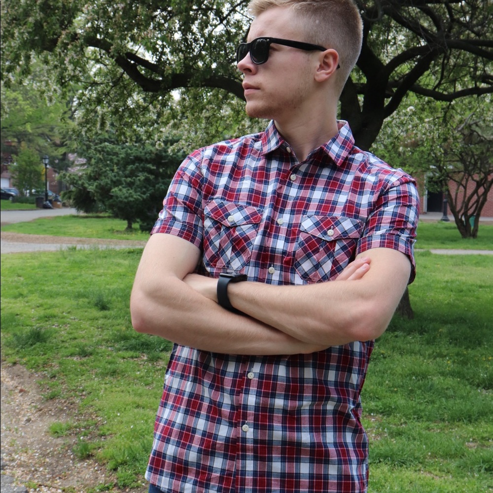 Short sleeve check shirt